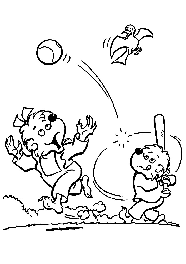 Plansa de colorat cu Ursul Berenstain 24 17